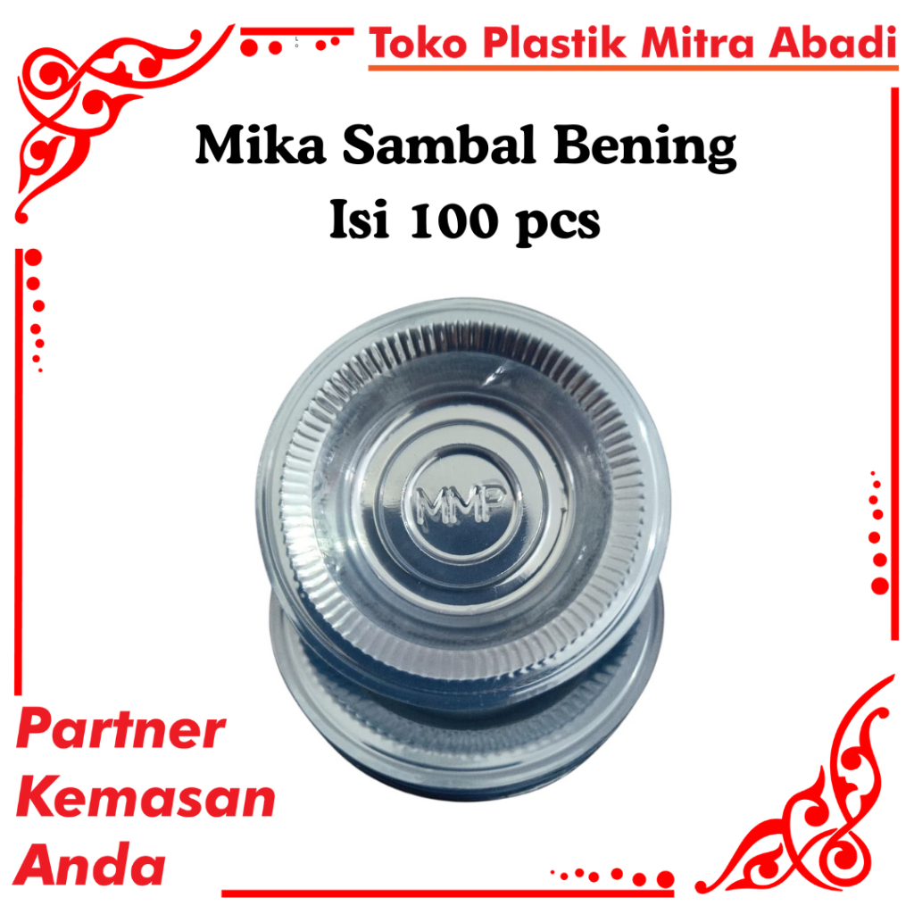 MIKA SAMBAL BENING ISI 100 PCS | TRAY SAMBAL BENING | MIKA SAMBAL BENING PLASTIK | TEMPAT SAUS SAMBA