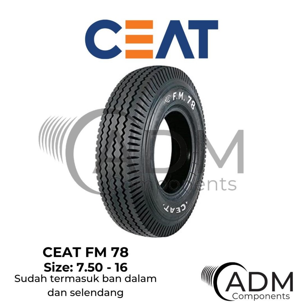 CEAT Ban Truk 750-16 FM 78 Size 7.50 - 16 Termasuk Ban Dalam dan Selendang