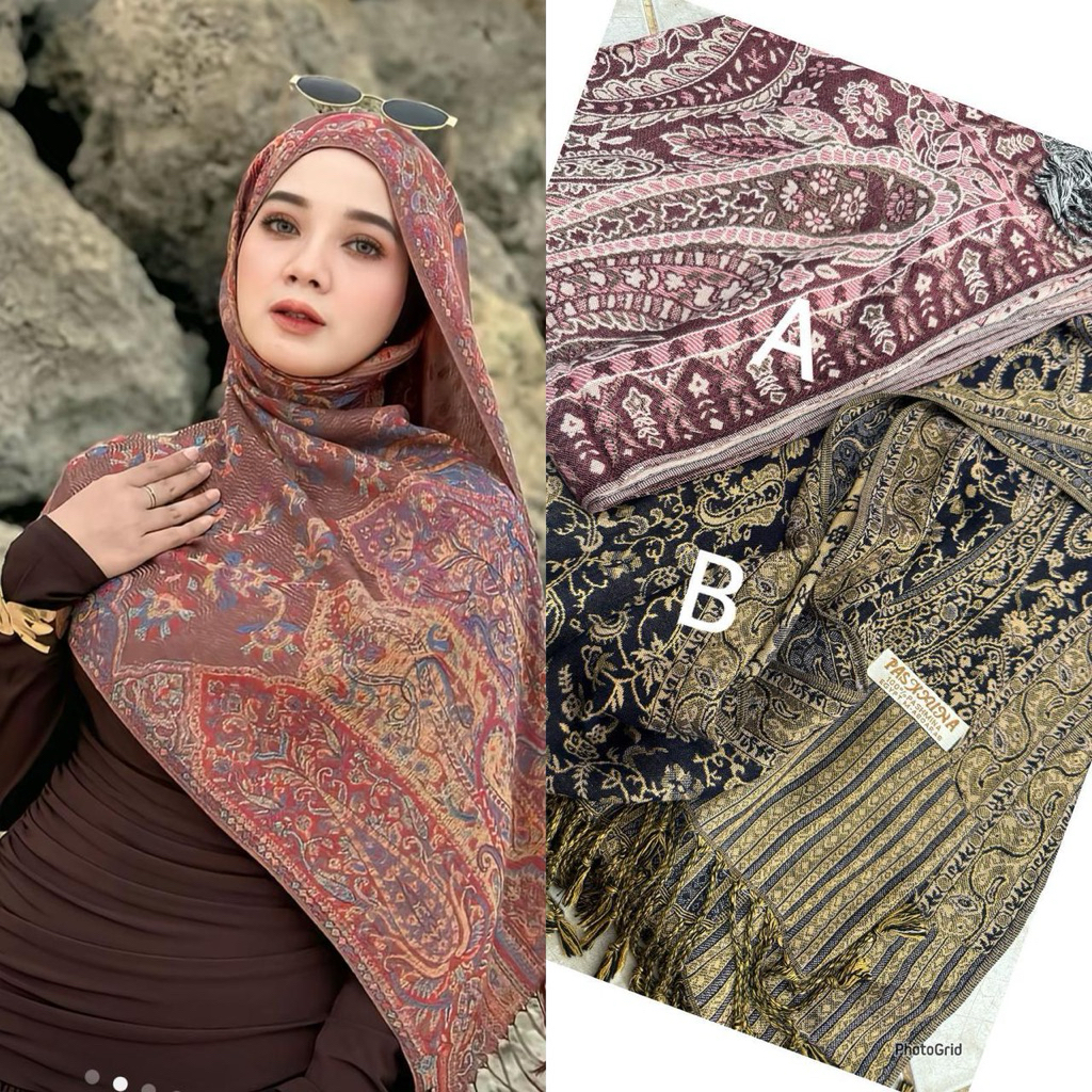 Pasmina arabian | pasmina khasmir Mesir|Hijab panjang |Syal wanita Arab