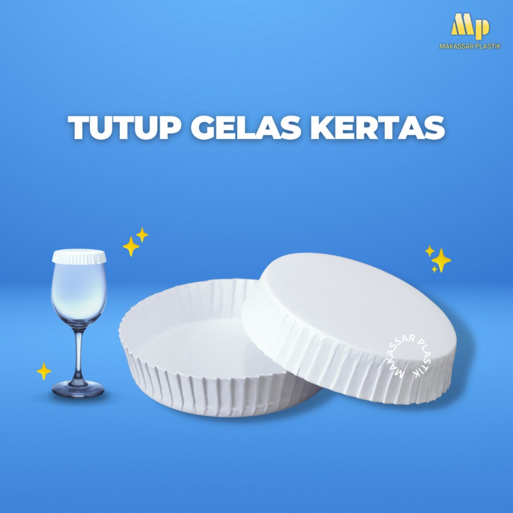 TUTUP GELAS KERTAS / GLASS COVER BC WHITE / TUTUP GELAS PUTIH @200 LBR
