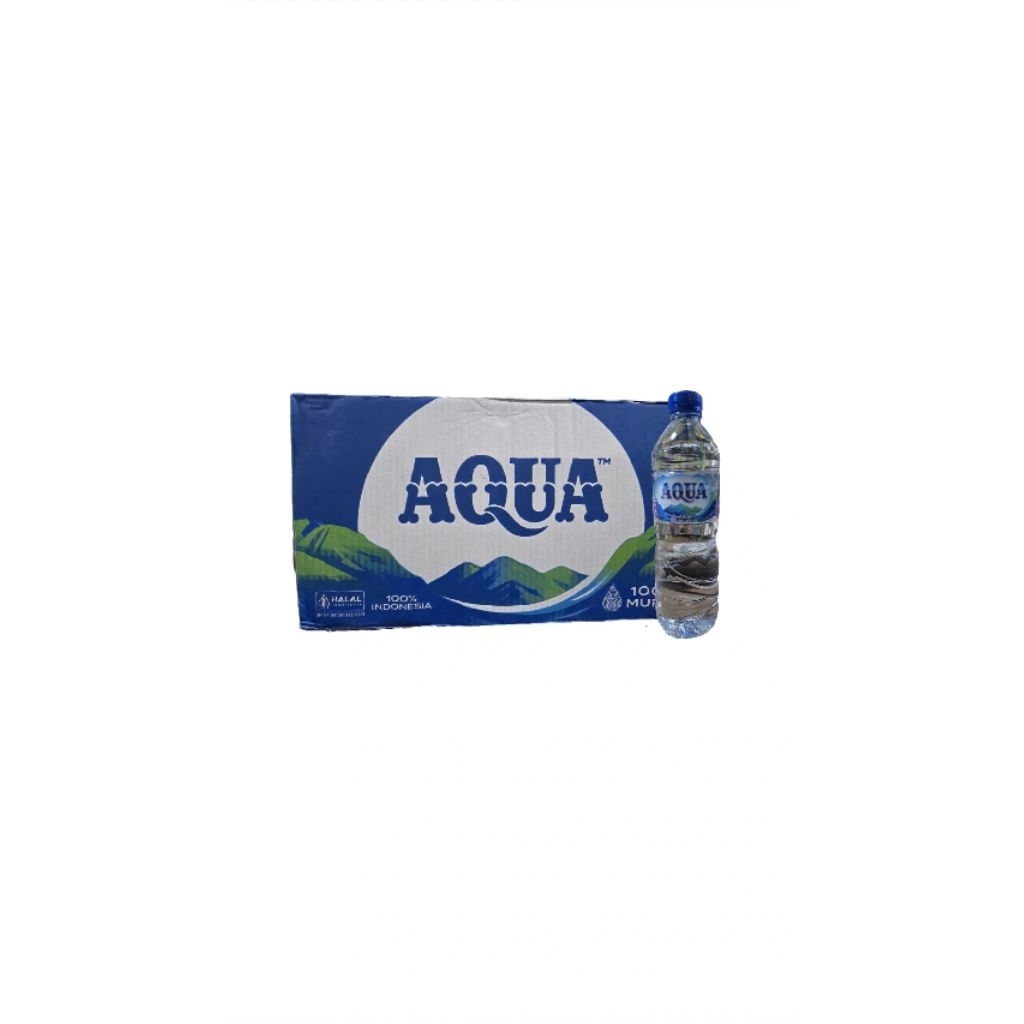 AQUA Botol Sedang 600ml 1 dus