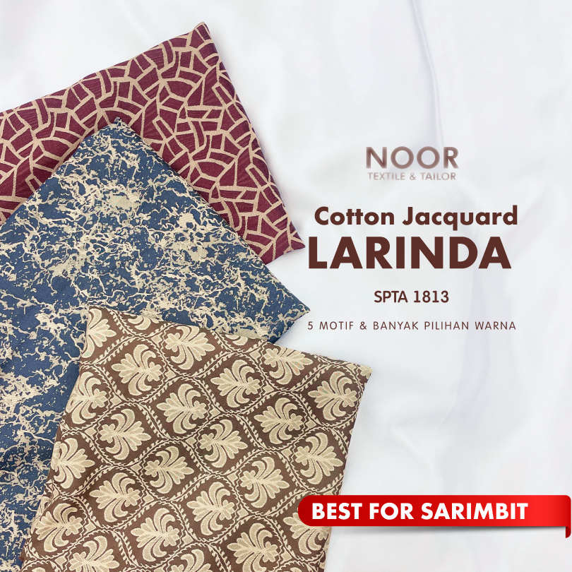 Kain Katun Cotton Jacquard LARINDA | Jacquard Print | Embos Print | Premium | Kain Meteran