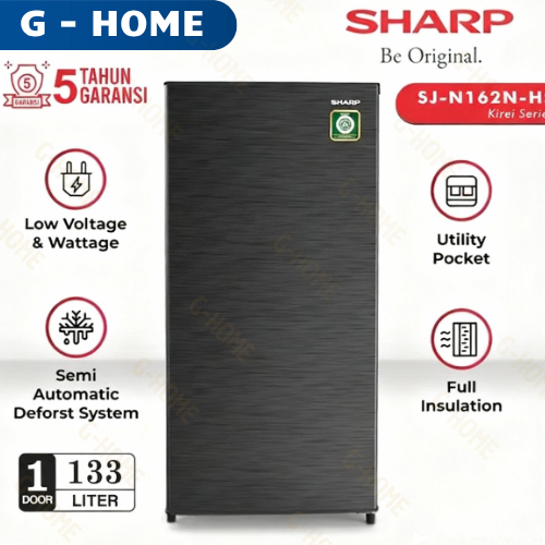KULKAS SHARP 1 PINTU SJ-N162N-HS / SJ-N162 / SJ-162 KIREI 133L - GREY