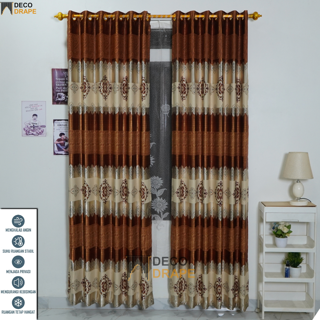 Gorden Jendela Premium Tebal Aesthetic Tulip || Gorden Minimalis Blackout Bunga Tulip Mewah