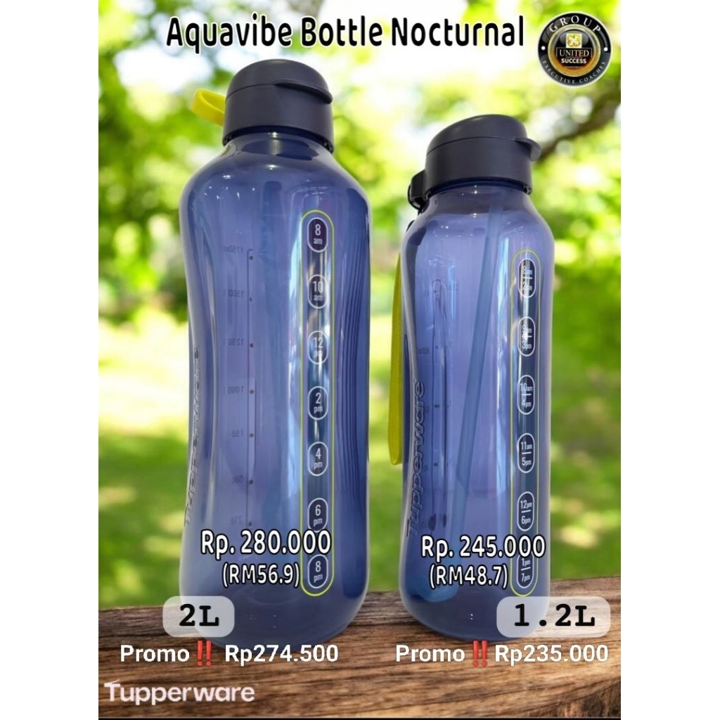 Aquavibe Eco Bottle Tupperware 1,2 Liter dan 2 Liter #aquavibe #tupperware #tumbler #botol #ecobottl