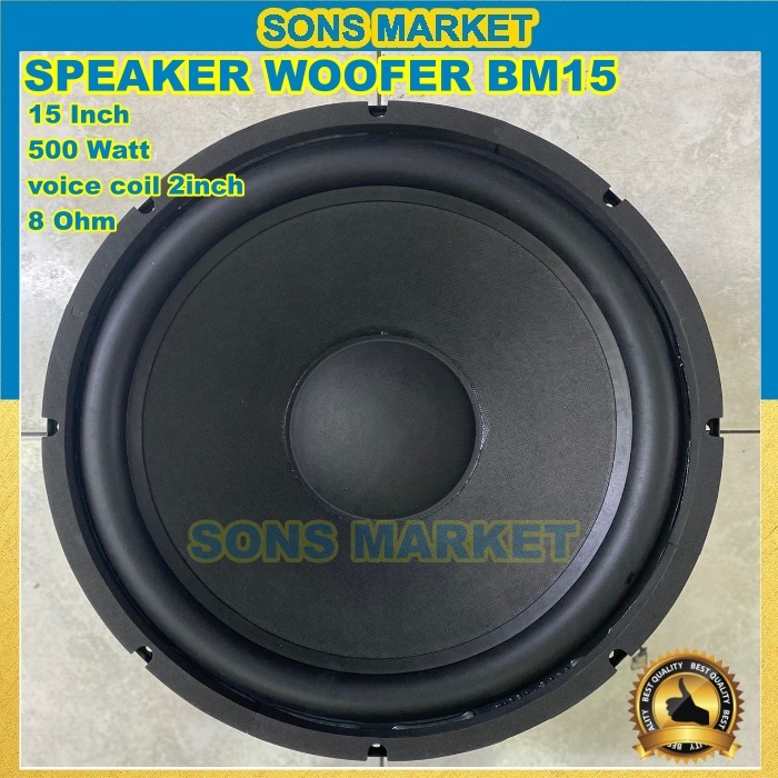 SPEAKER WOOFER BM15 MODEL BMB 15inch 12in 500 watt SPEAKER DOUBLE MAGNET 15 inch