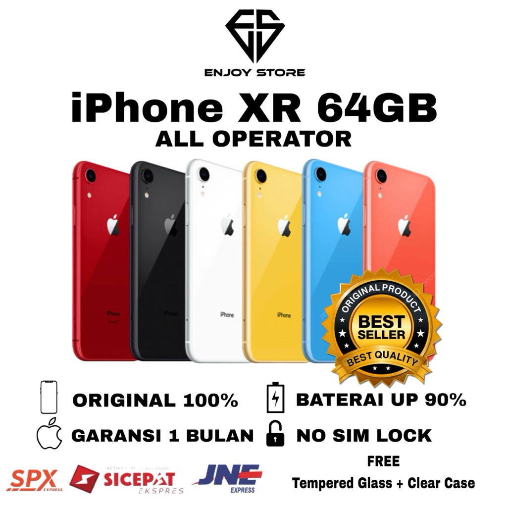 |ENJOYSTORE| IPHONE XR 64GB SECOND ORIGINAL LIKE NEW