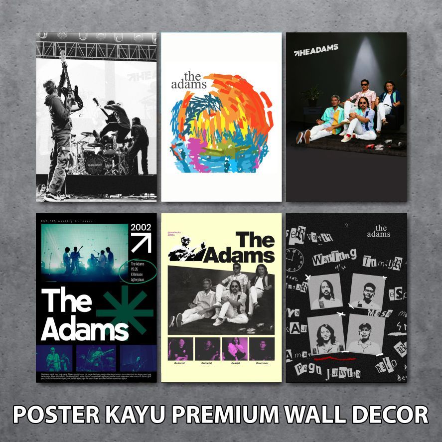SyndicateMusicMerch Hiasan kamar Poster dinding Walldecor The Adams - HIASAN PAJANGAN DINDING BISA C