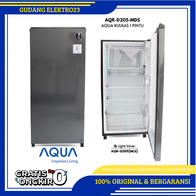 Kulkas Aqua 1 pintu 205MDS garansi resmi