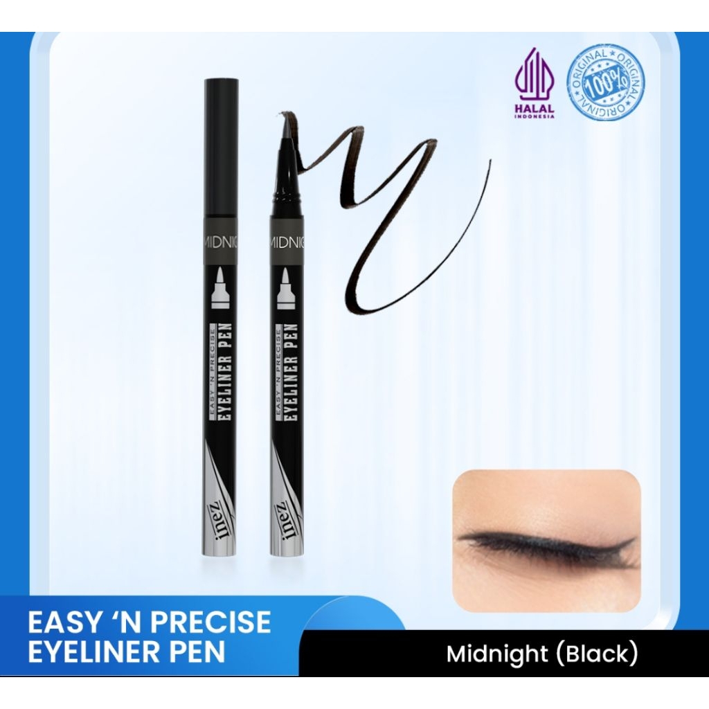 INEZ EASY 'N PRECISE EYELINER PEN - 01 MIDNIGHT