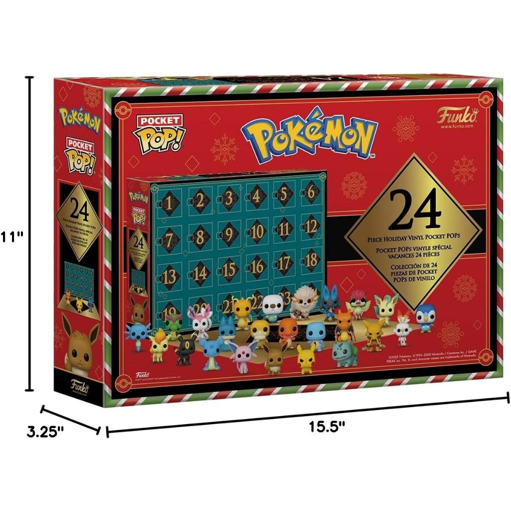 Funko Pop Advent Calendar: Pokemon - 24 Days of Surprises - Collectible Vinyl Mini Figures