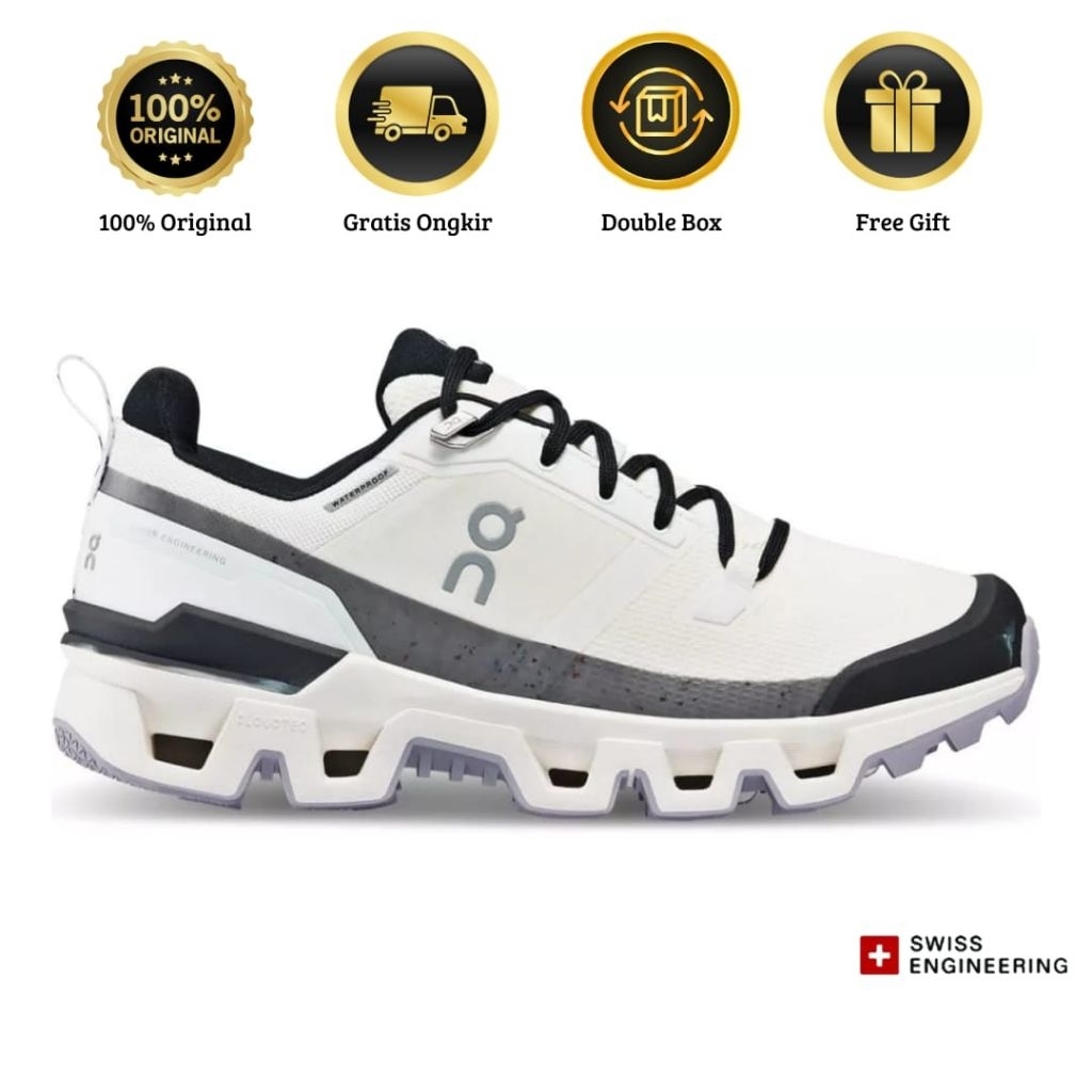 Sepatu On Cloud Wander Ivory Black Man's (100% Original Authentic)