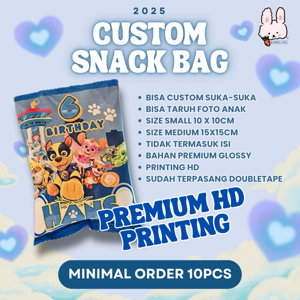 snack bag / pouch snack / snack ultah anak
