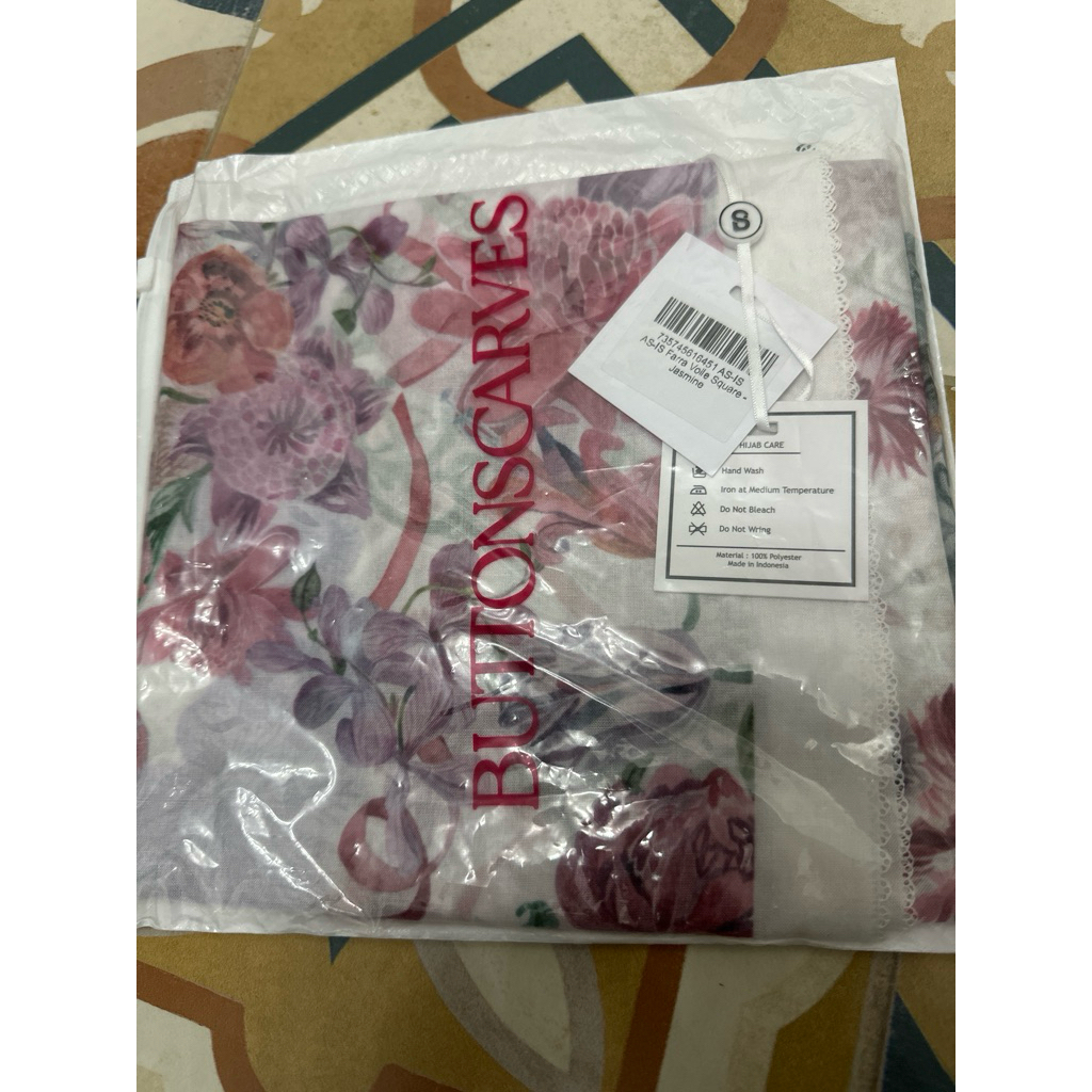 BS As Is Farra Voile Square- Jasmine