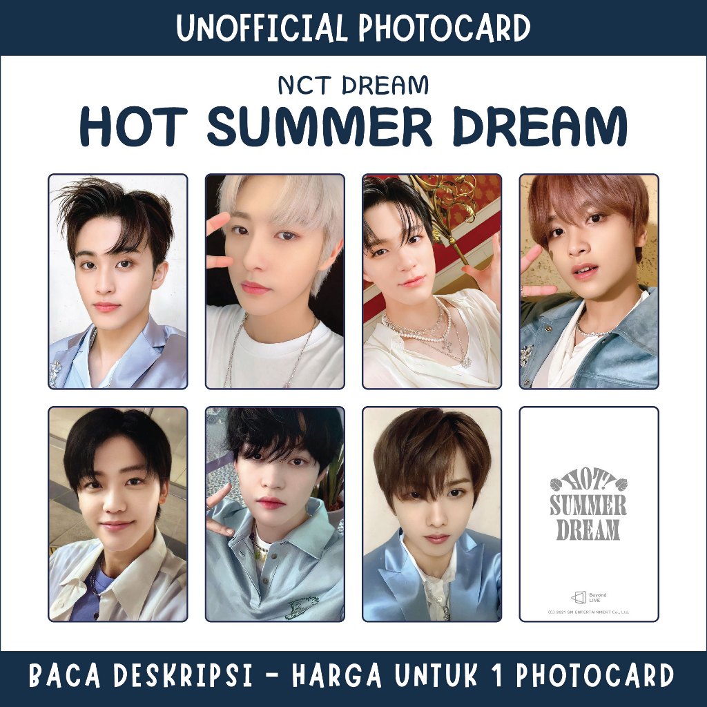 [UNOFFICIAL PHOTOCARD] NCT DREAM - HOT SUMMER DREAM