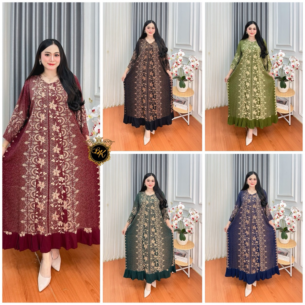 Gamis Jumbo Ld 140 | Gamis Rayon Super Jumbo Ld 130| Longdress Jumbo Ld 140| Gamis Terbaru Rayon Jum