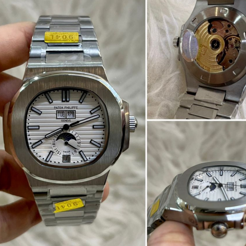 Jam tangan pria Patek Philippe Nautilus Moonphase 5726 Super quality putih