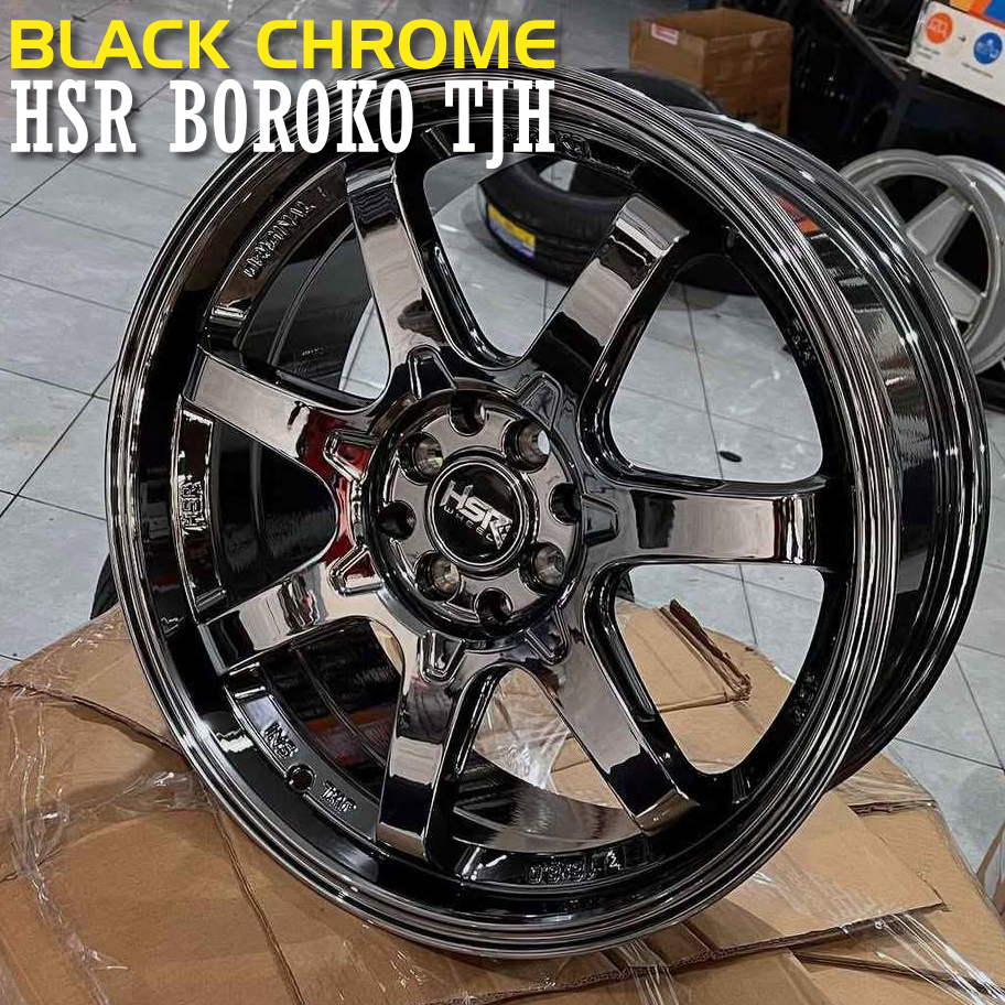 Velg HSR R17 Black Chrome INNOVA XPANDER RAIZE LIVINA tipe Boroko TJH Ring 17 - HSR WHEEL OFFICAL