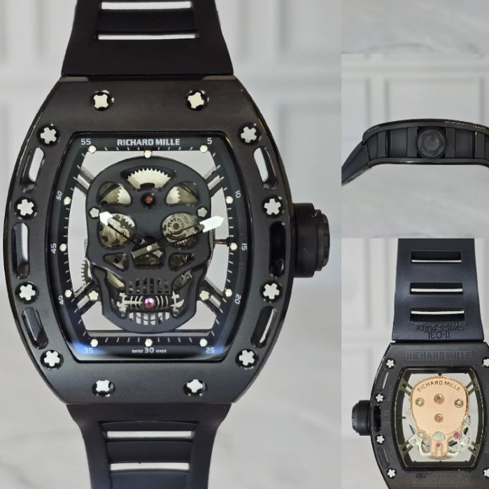 Richard Mille Black Rm 052 Skull Swiss Automatic