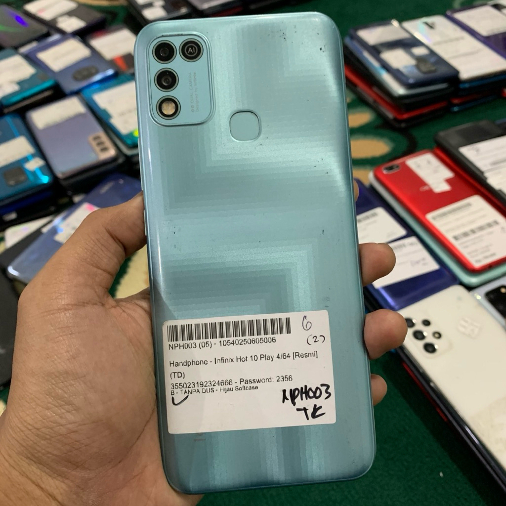INFINIX HOT 10 PLAY 4/64 NORMAL ORIGINAL | HP SECOND MURAH BERGARANSI