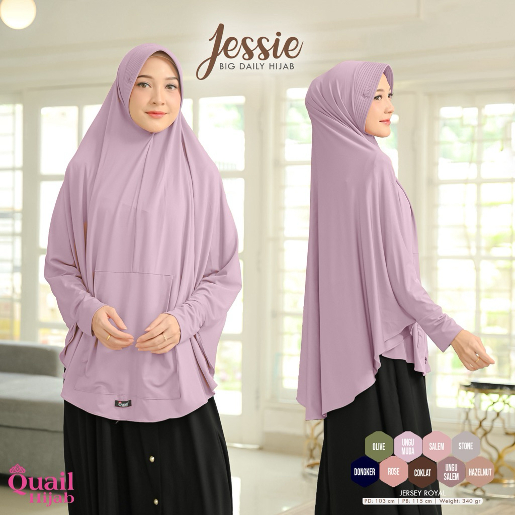 Quail Hijab - JESSIE HIJAB LENGAN JUMBO ORI QUAIL JERSEY PREMIUM
