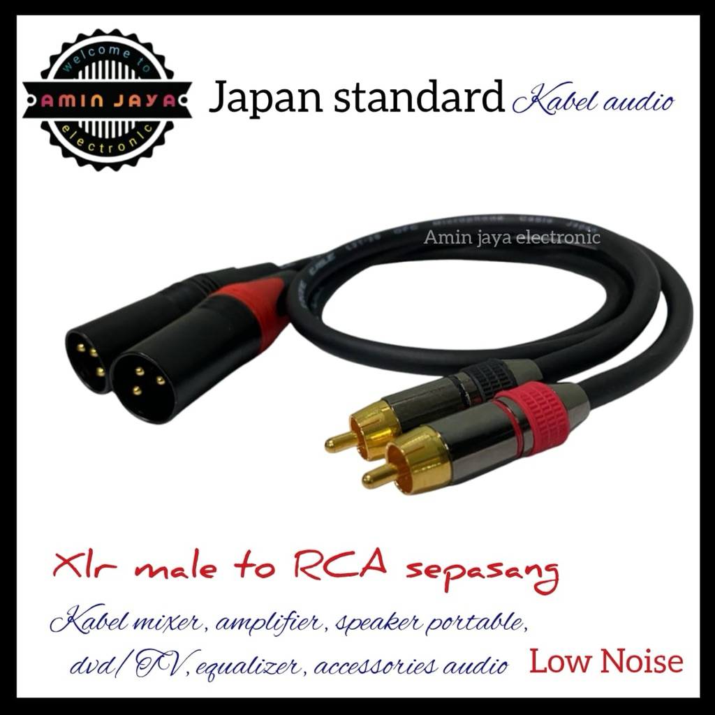 Kabel rca to xlr male / kabel xlr male to rca