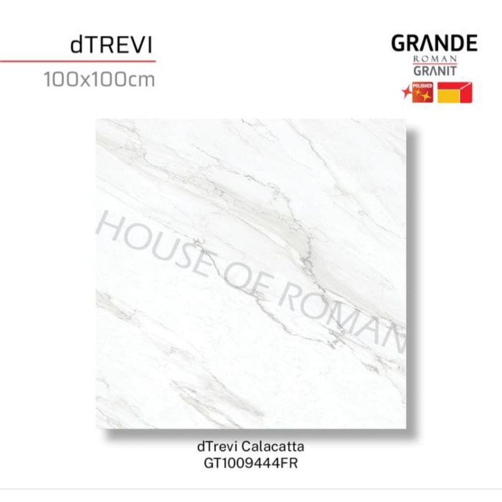 Roman Granit GT1009444FR dTrevi Calacatta 100x100 Kw1