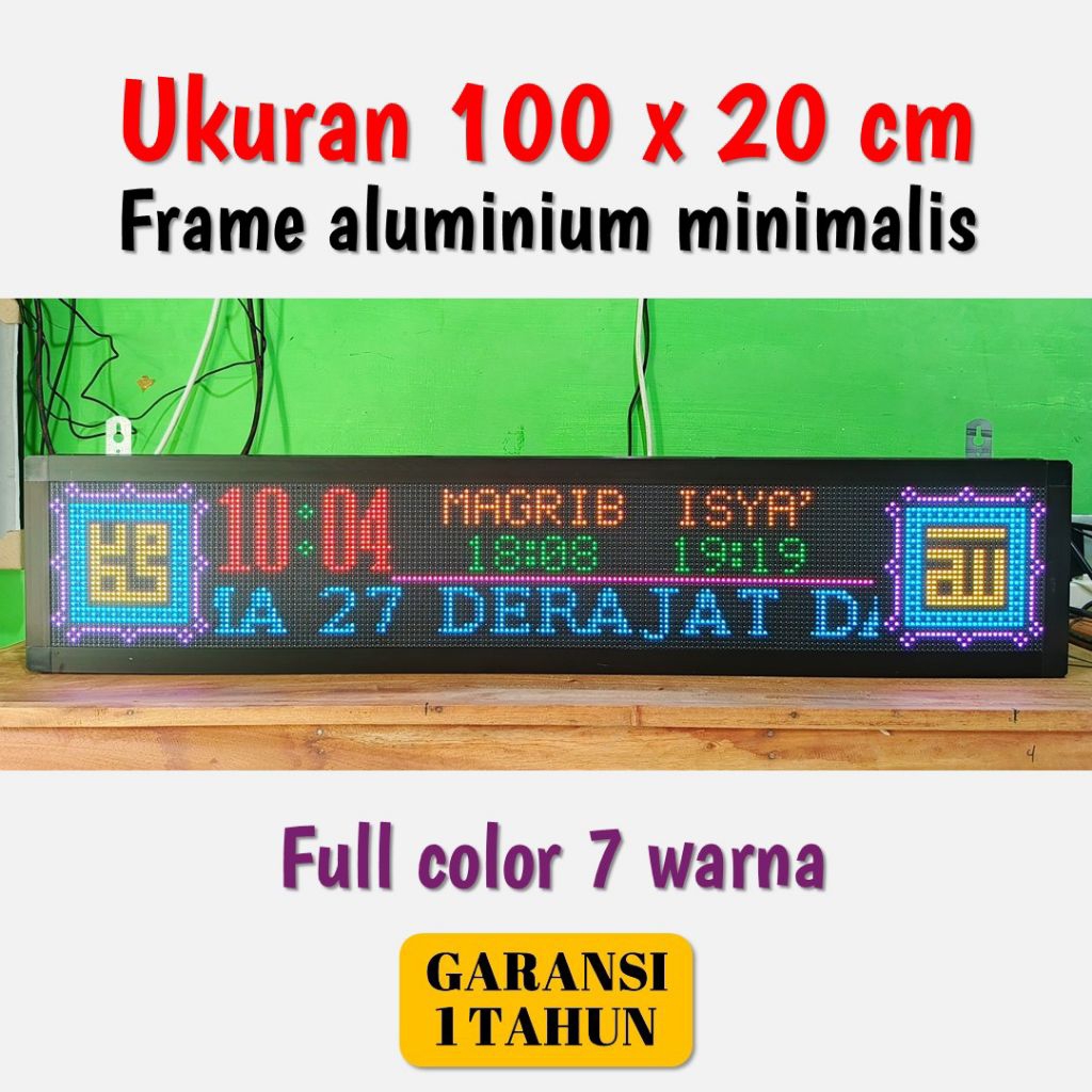 jam jadwal sholat digital wifi full color