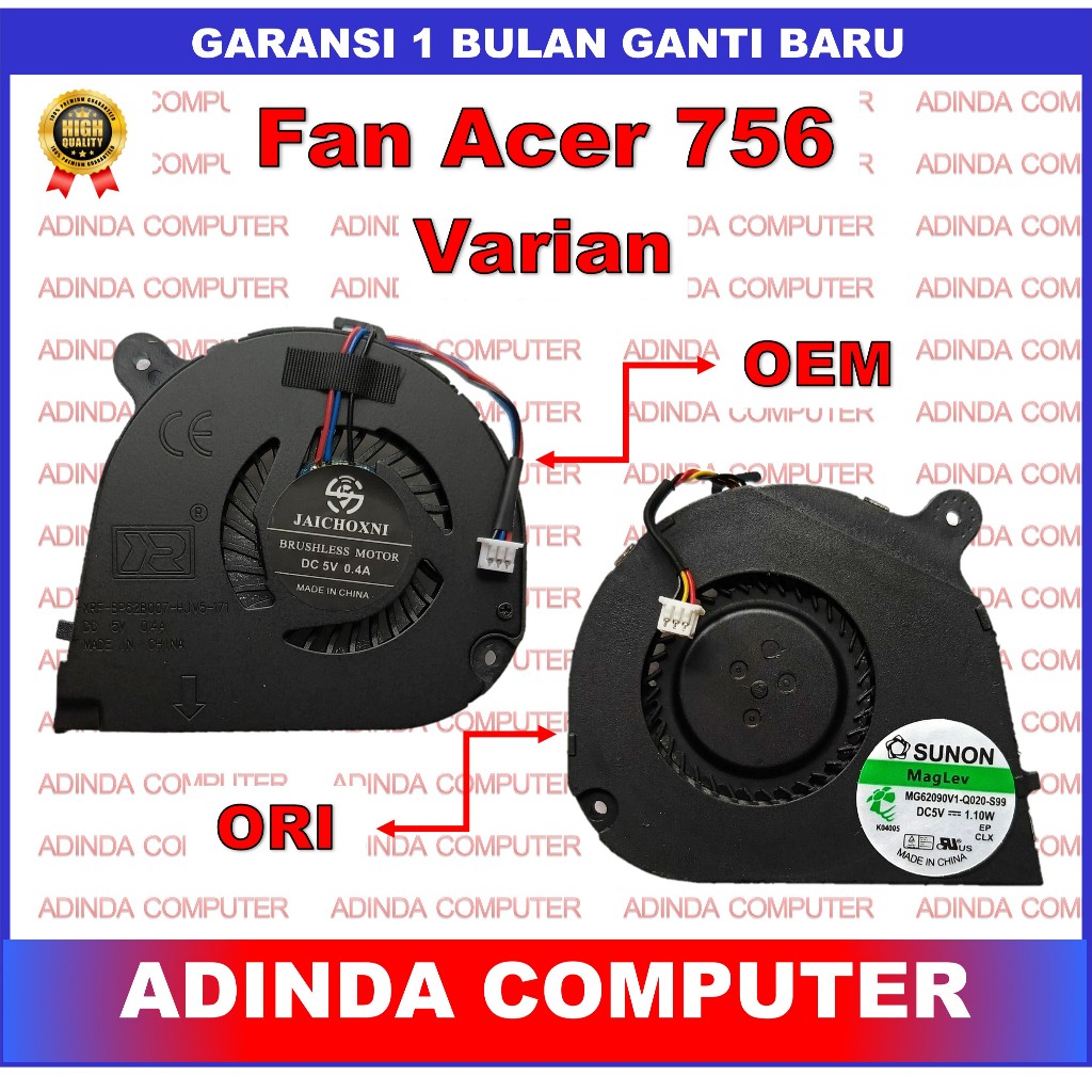 Fan Acer Kipas Acer 756 AO756 V5-171