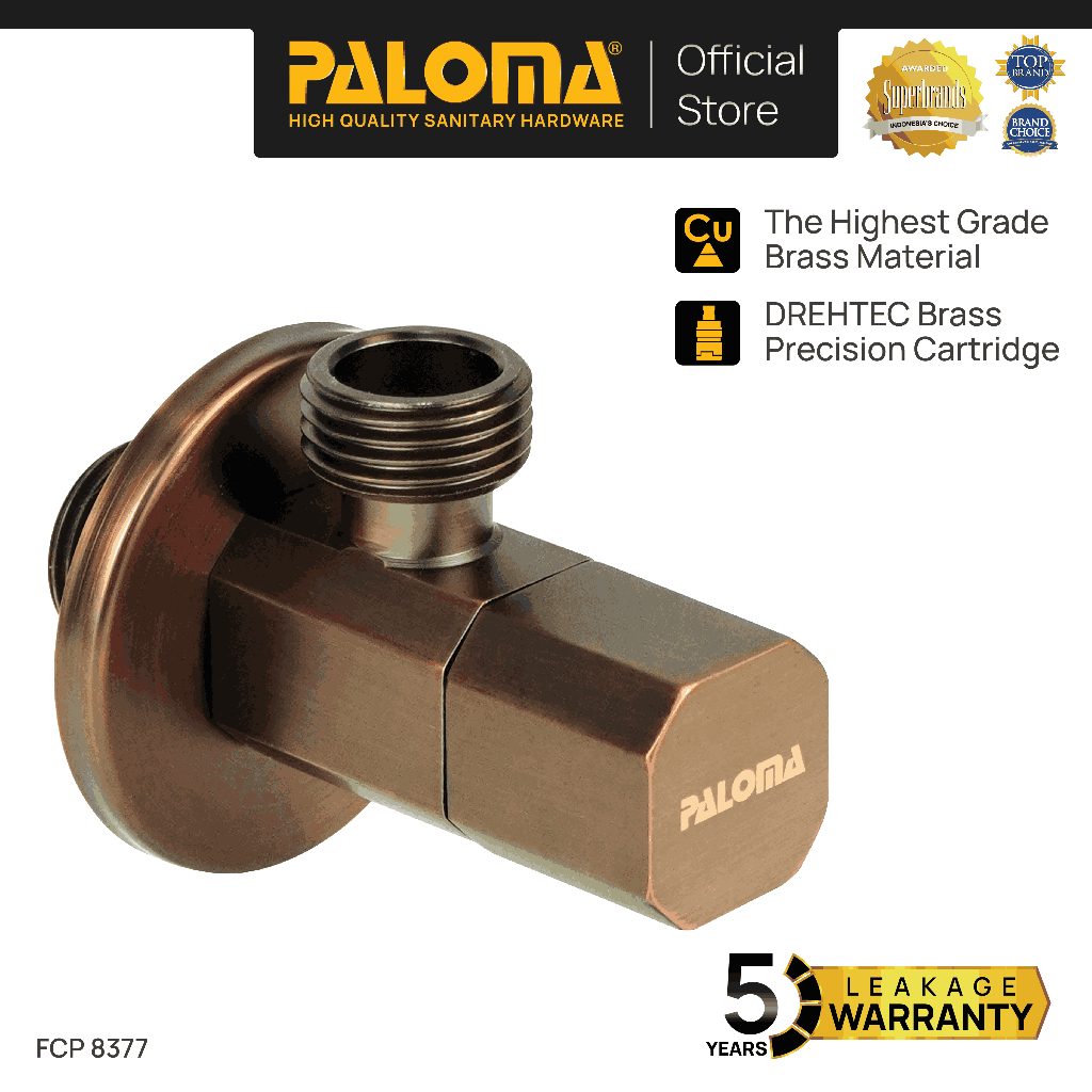 PALOMA FCP 8377 Keran Stop 2 Cabang Keran Toilet Keran WC Keran Jet Shower Keran Wall Tembok Kran Ai
