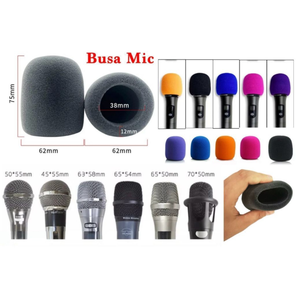 Busa microphone / busa mic kepala microphone / sarung kepala microphone