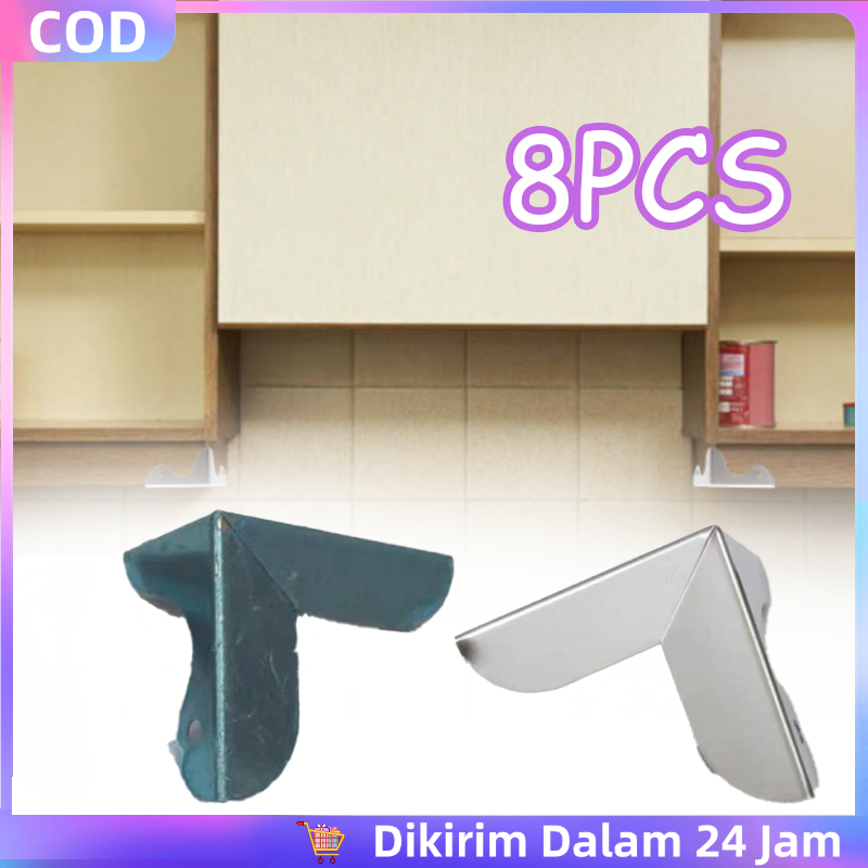 Siku L Pojok Hardcase Bracket Sudut 2 Lubang Siku Rak Penyambung Kayu Alat Penguat Furniture dan