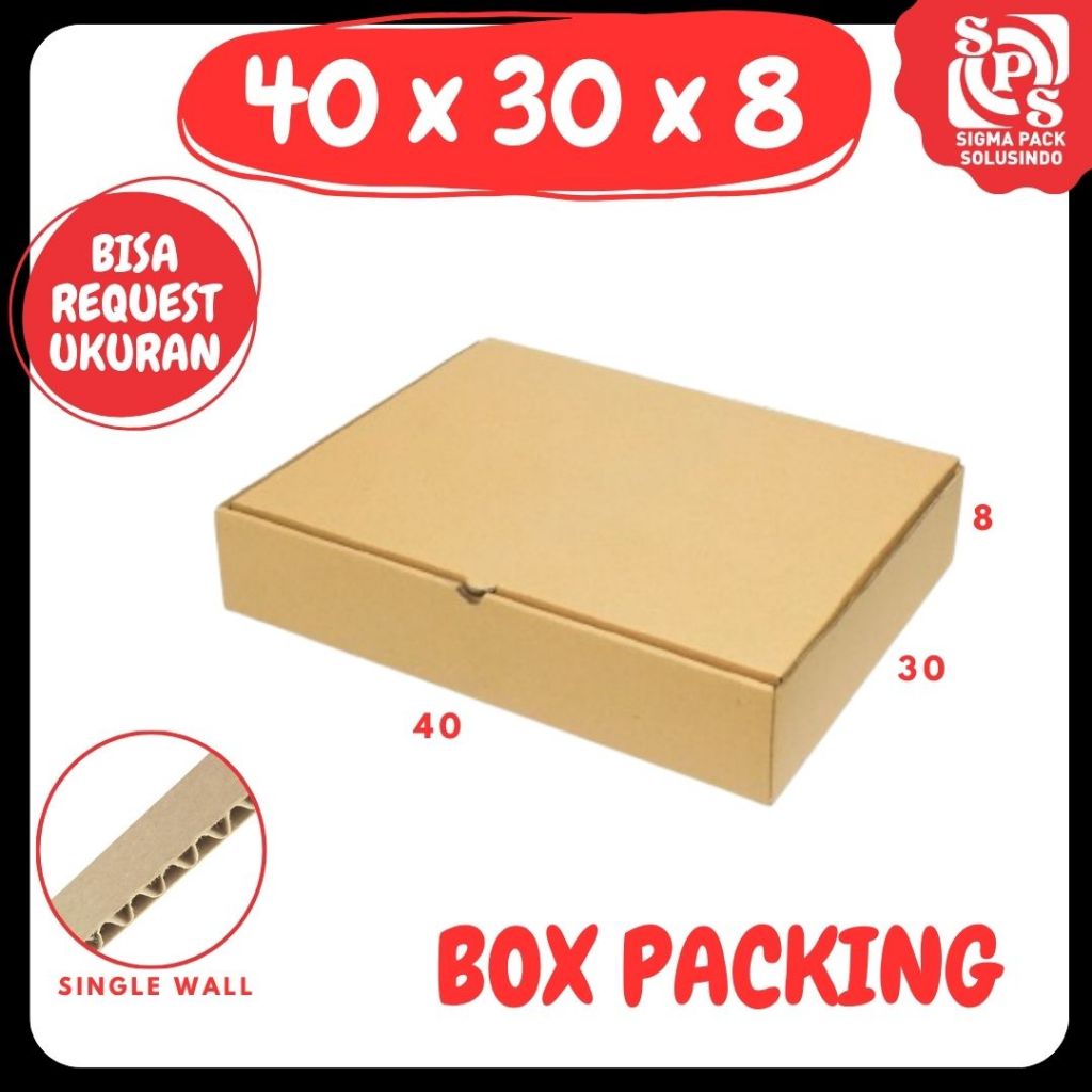 Box 40x30x8 LD Dus Kemasan ROBIN Packing Karton Kotak Topi Souvenir Kardus Hampers MUKENA