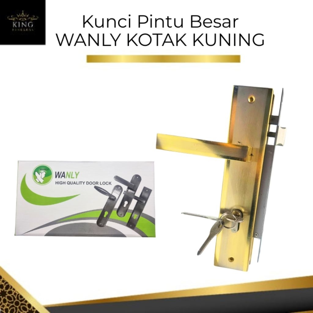Kunci Pintu Besar / Slot Pintu Besar WANLY KOTAK KUNING