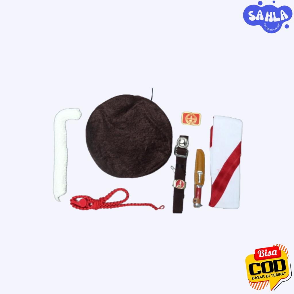 Alat Perlengkapan Pramuka Cowok Lengkap Sekolah SD