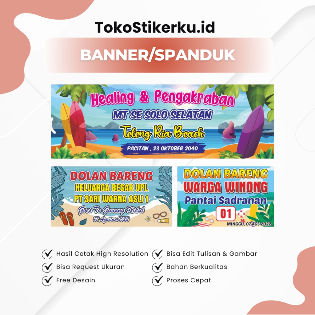 Spanduk MMT Wisata / Banner Piknik / Dolan Bareng / Study Tour