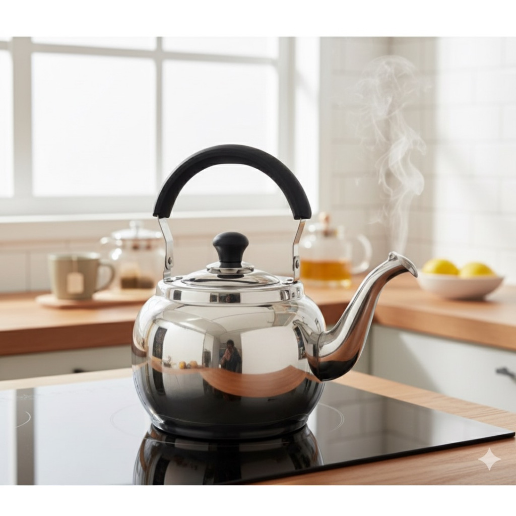 TEKO SIUL AIR PANAS STAINLESS STEEL TEBAL PREMIUM - HOKI HOUSEWARE