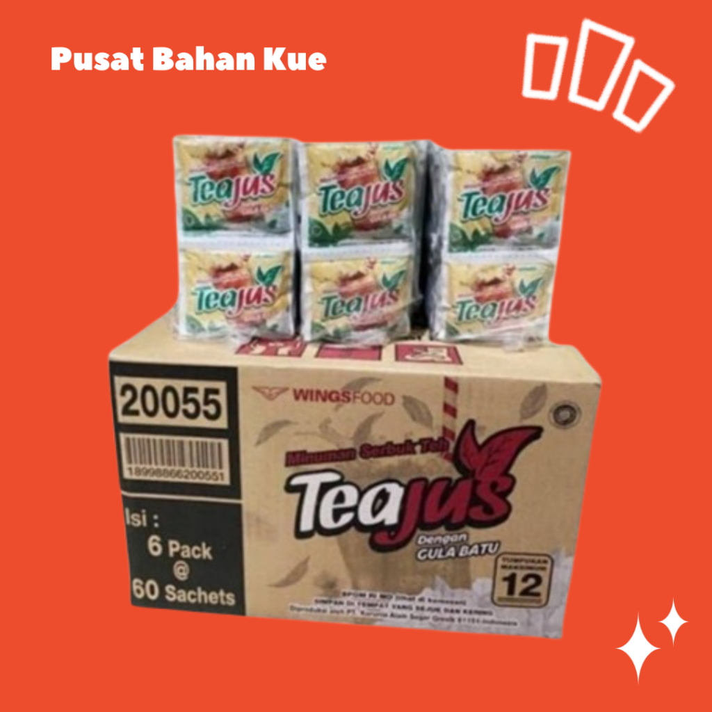 1 DUS Tea Jus 1 Minuman Sachet All Varian Isi 60 Sachet