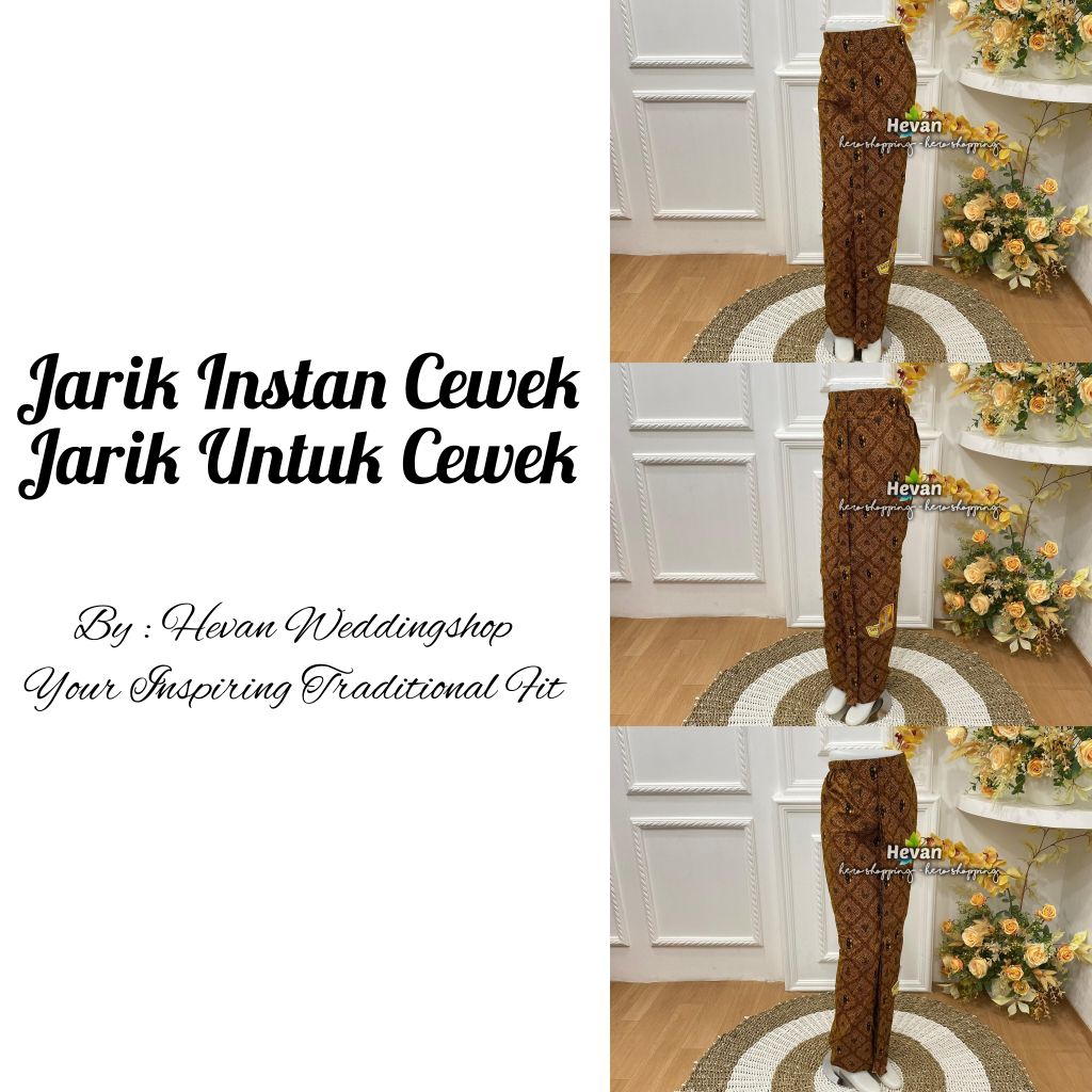 [1 Jarik] Jarik Cewek INSTAN Wiru Motif Batik | Standart & Jumbo