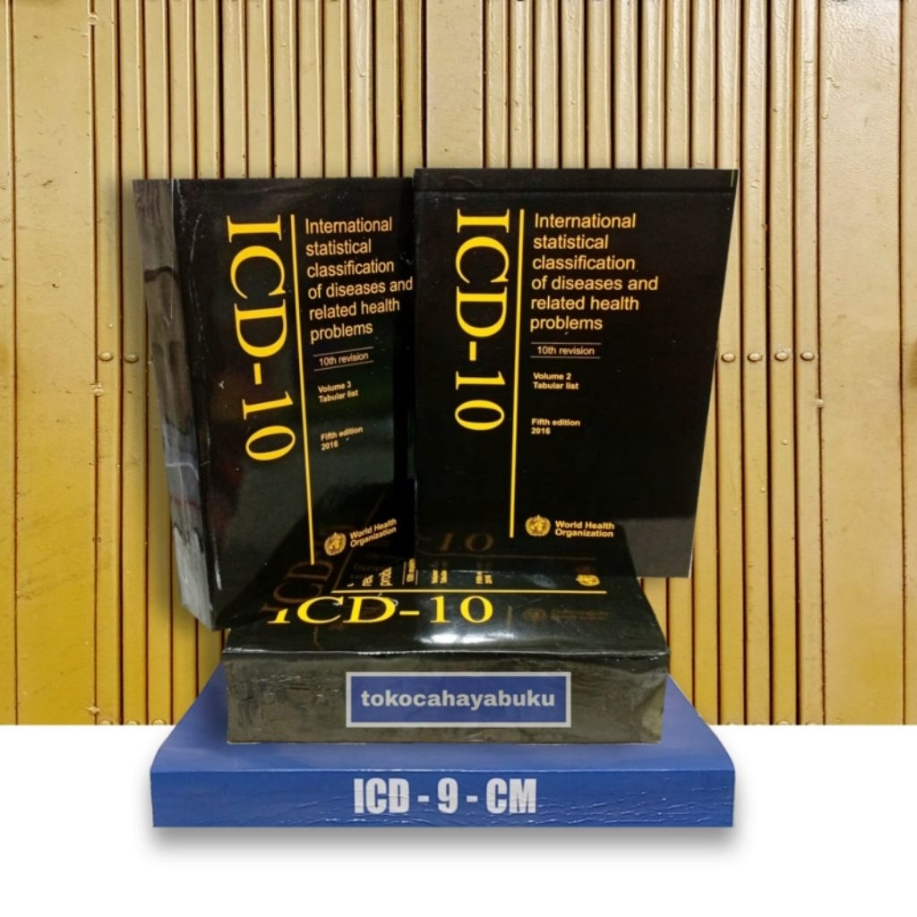 Paket 4 buku : ICD - 10 ( Jl 1,2,&3 ) dan ICD - 9 - CM 2010 (Biru )