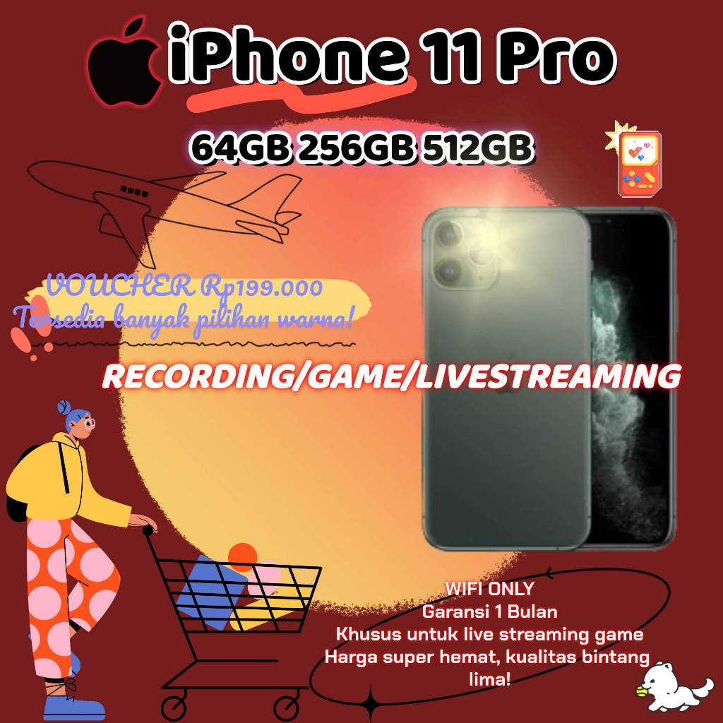 iPhone 11 pro Indonesia Ready Stock, 128/256/512GB, Apple iP11 pro Second