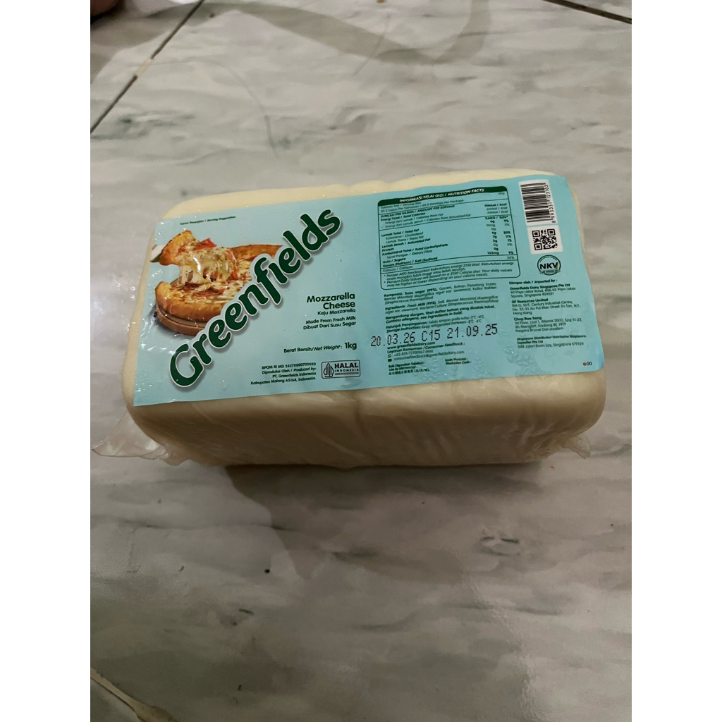 Keju Mozarella greenfield 500g