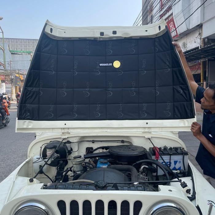 JEEP CJ7 VTECH Ori Pelindung Peredam Panas Kap Mesin Aksesoris Variasi Mobil Bonus Soundproof Agen