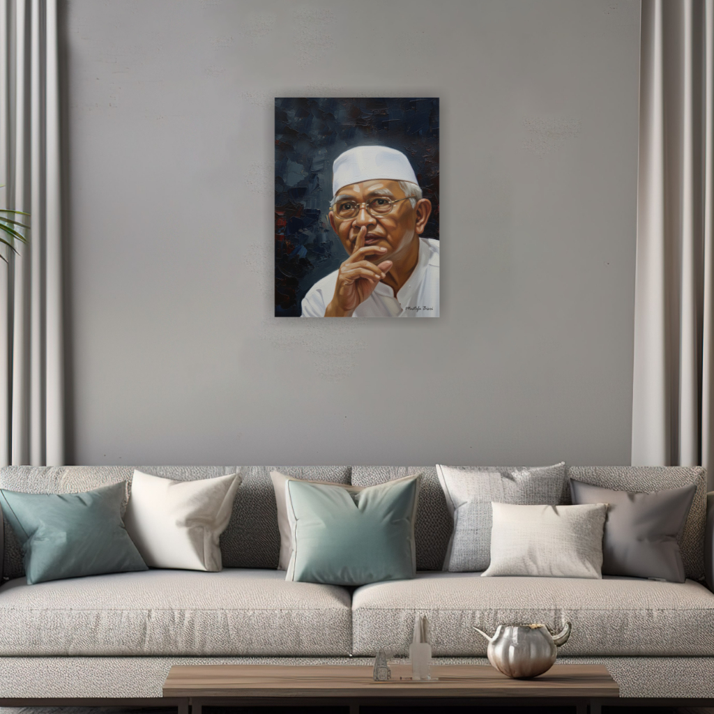 Poster Cak Nun Hiasan Dinding Emha Ainun Najib, Mustofa Bisri, Gus Lik Lukisan Wall Decor