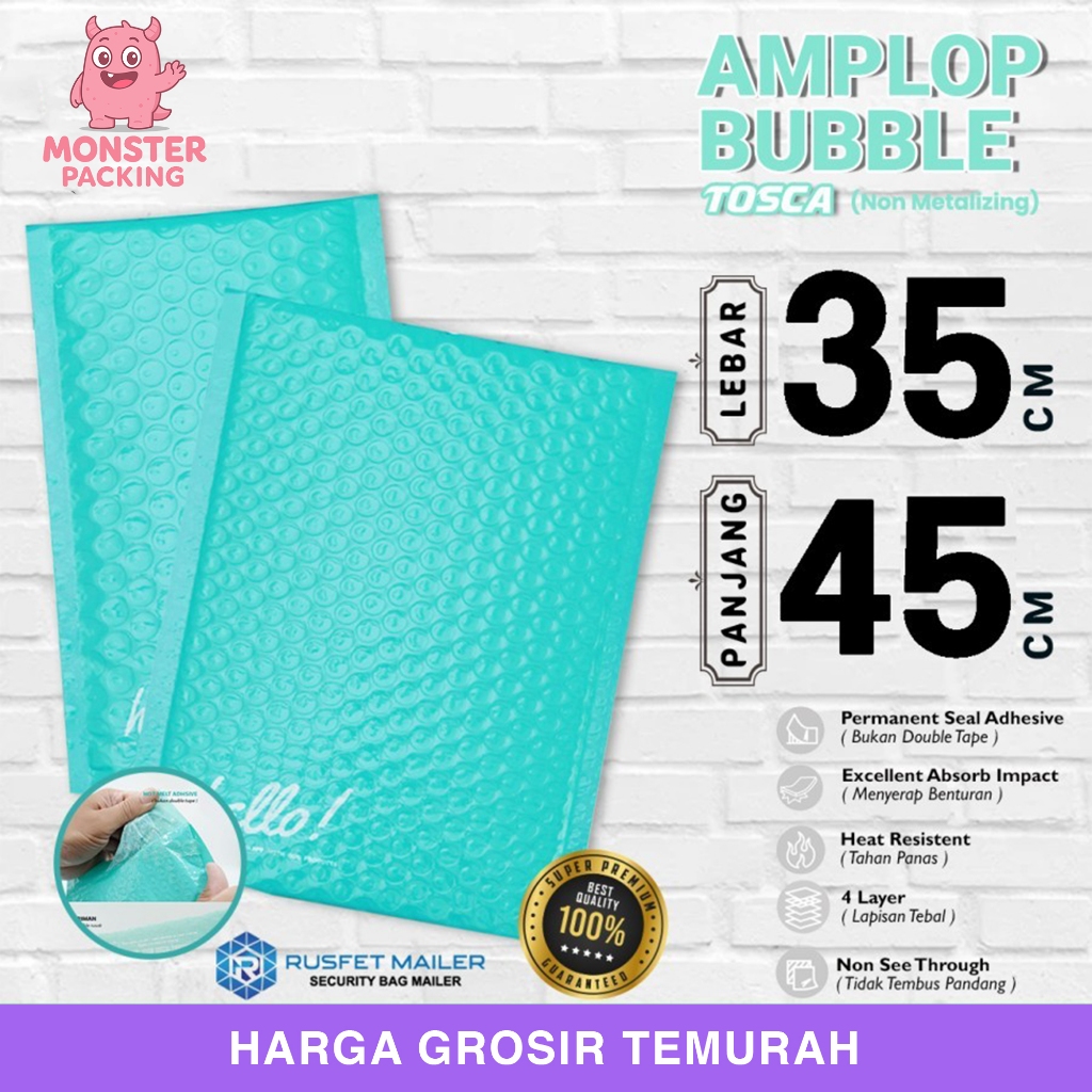 AMPLOP BUBBLE MAILER TOSCA 35x45cm RUFSET ENVELOPE WRAP PREMIUM