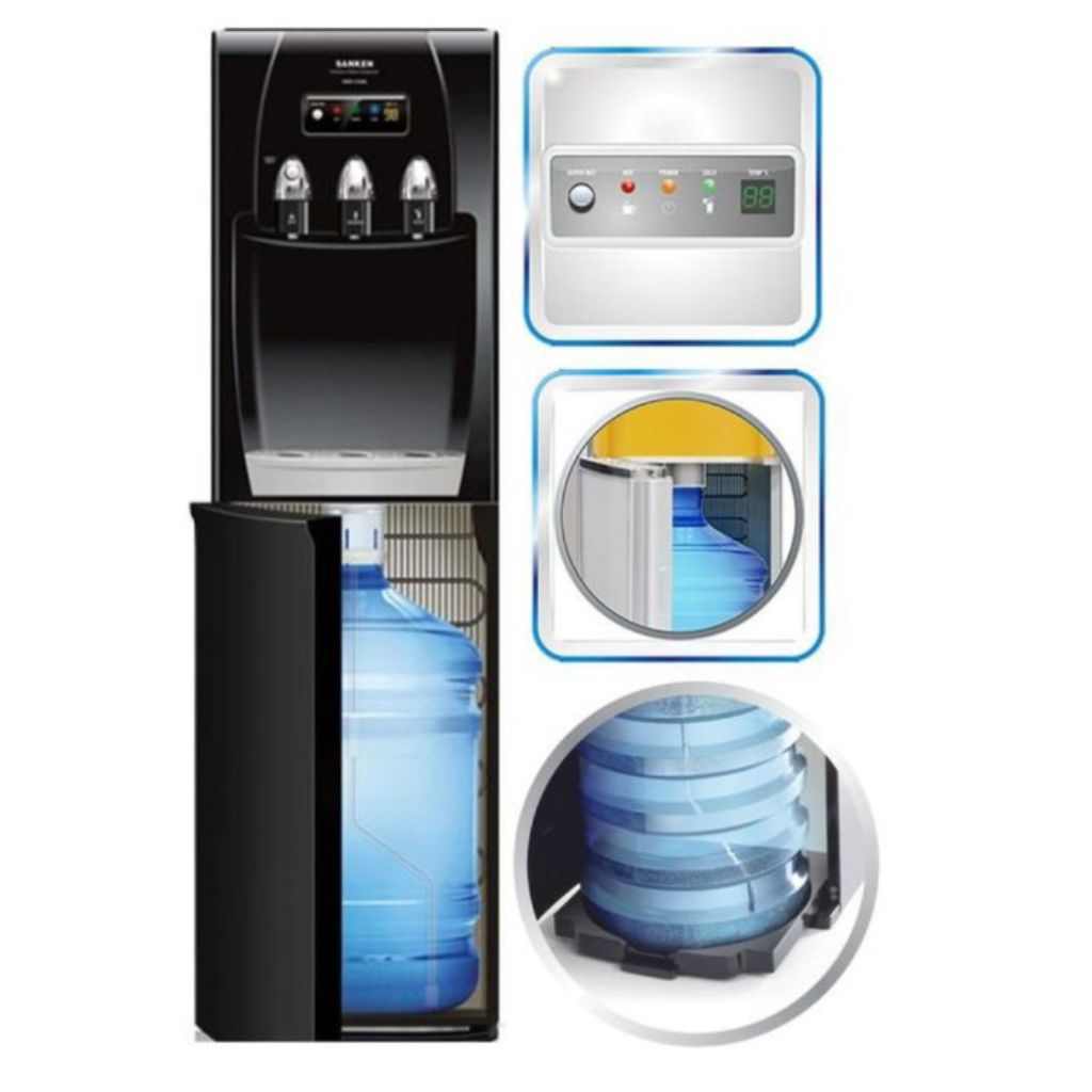 SANKEN DISPENSER GALON BAWAH HWD C500E - DISPENSER GALON BAWAH SANKEN PAKAI KOMPRESOR - DISPENSER SA