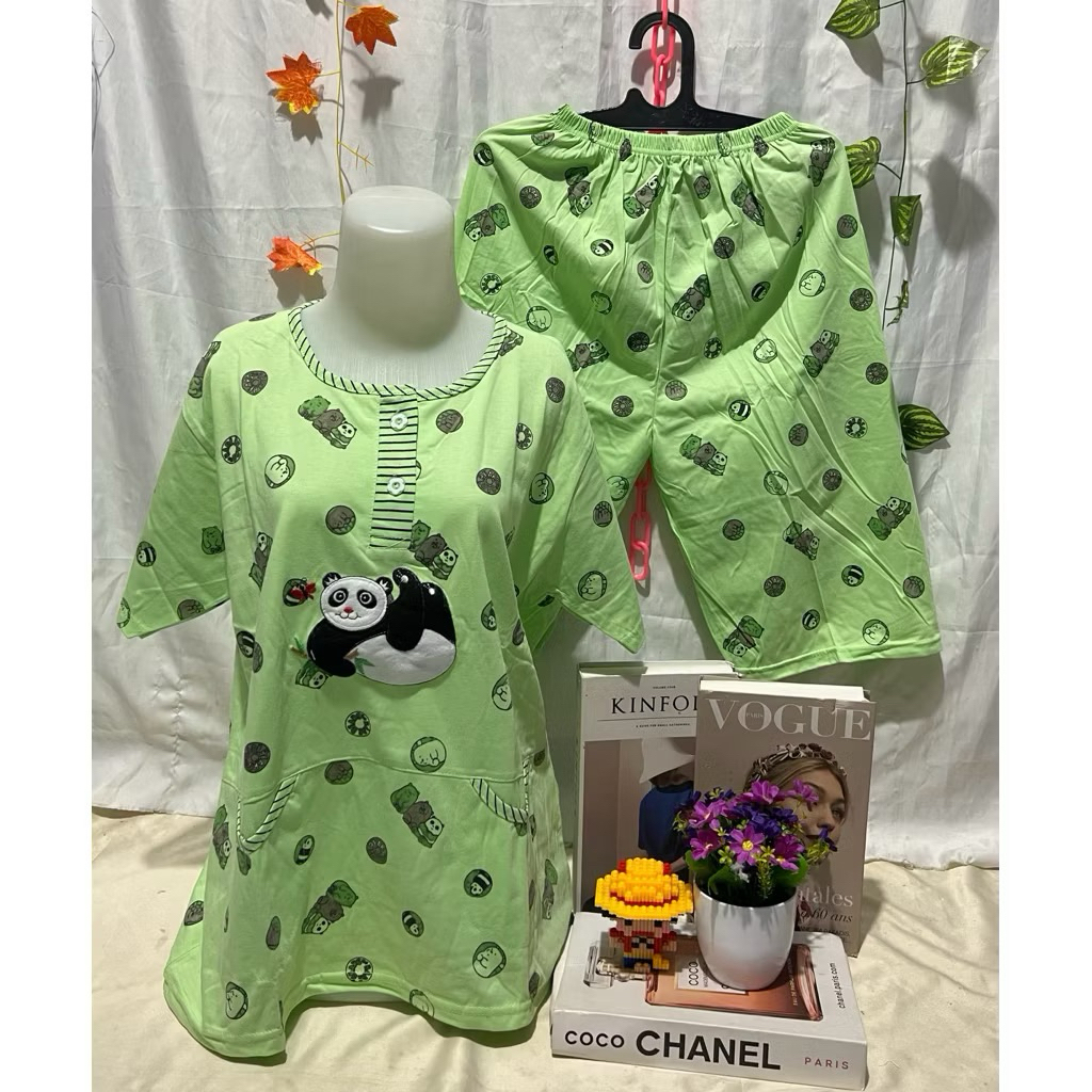 Baju Tidur Merek Sielie Celana 3/4 Ukuran Jumbo XXL Piyama Celana 3/4 Babydoll Merek SieLie Ukuran J
