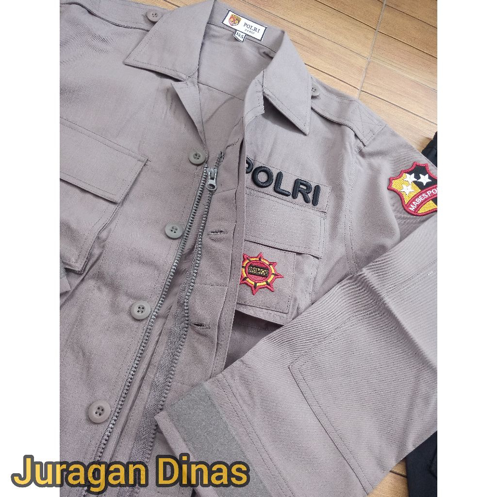 (Bahan halus) Atasan Baju PDL Tactical Coklat Jatah POLRI terbaru 2024