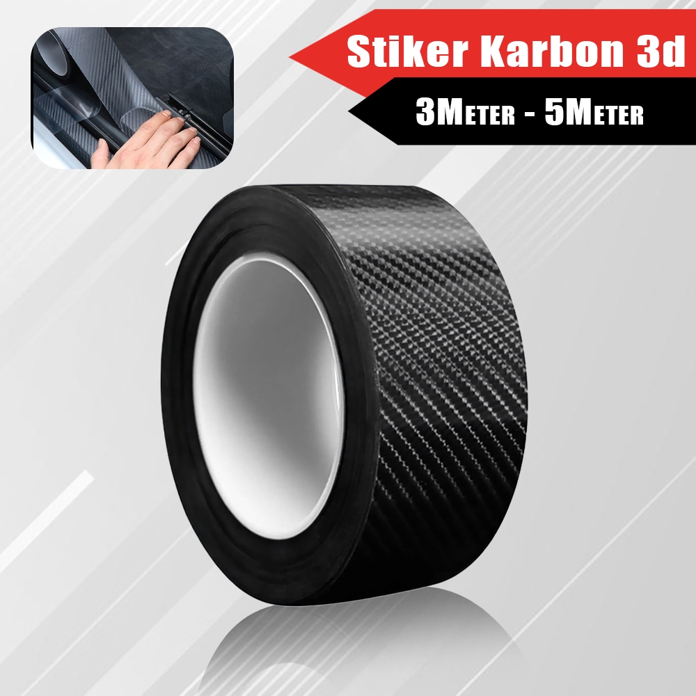 Tier Arbon 5D Univeral Pelapi Interior Mobil Anti Gore Tier Carbon Fiber 3M5M Tylih