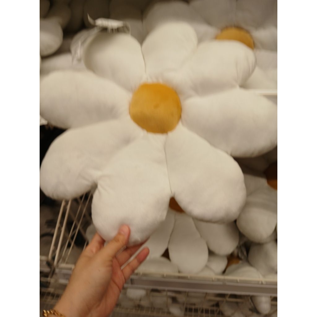 Boneka bunga daisy putih 47x8cm bantal duduk alas duduk sofa G-Dragon